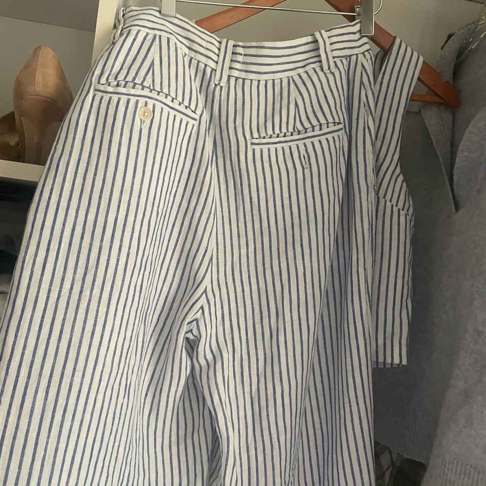 Madewell Blue and White Striped set. Top and trouser. Size2 pants/0 top - Picture 5 of 8